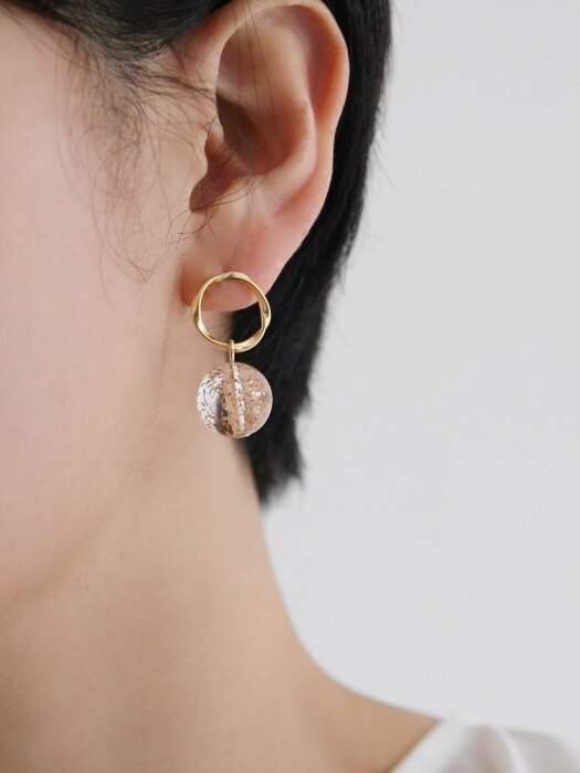 glitter ball earrings (2colors)