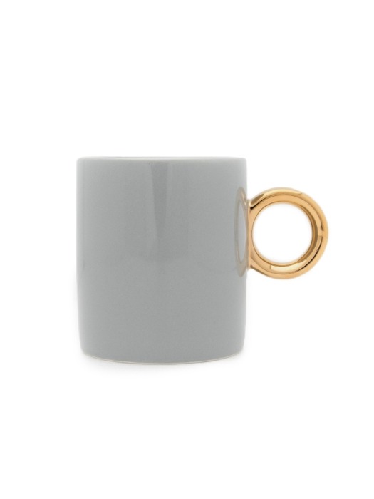light gray gold mug