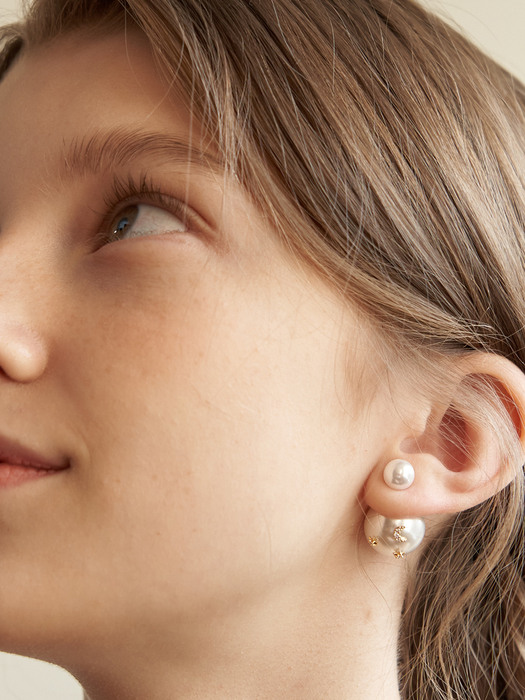 Mignon Double Pearl Post Earring_EC1686