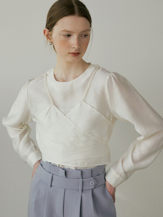 monts 1263 bustier blouse (2colors)