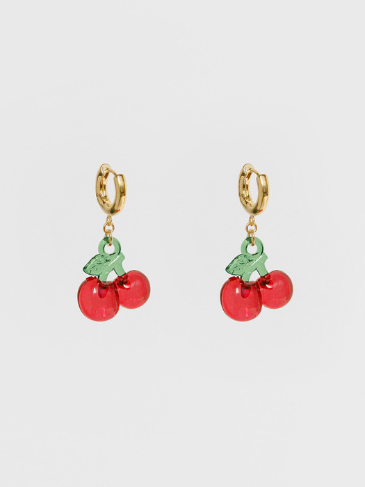 cherry bold one touch earrings