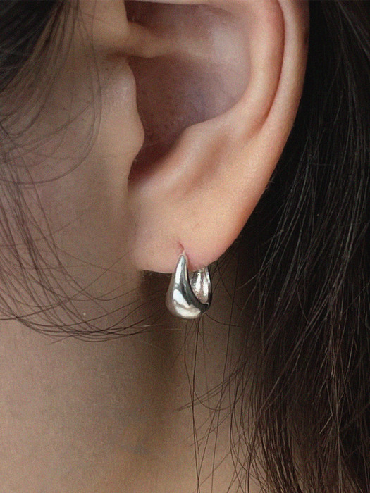 silver925 plat volume earring