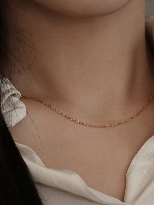 [단독]silver basic necklace
