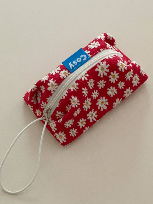 DAISY COSY POUCH_ raspberry