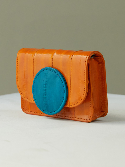 Macaron wallet mini bag orange green