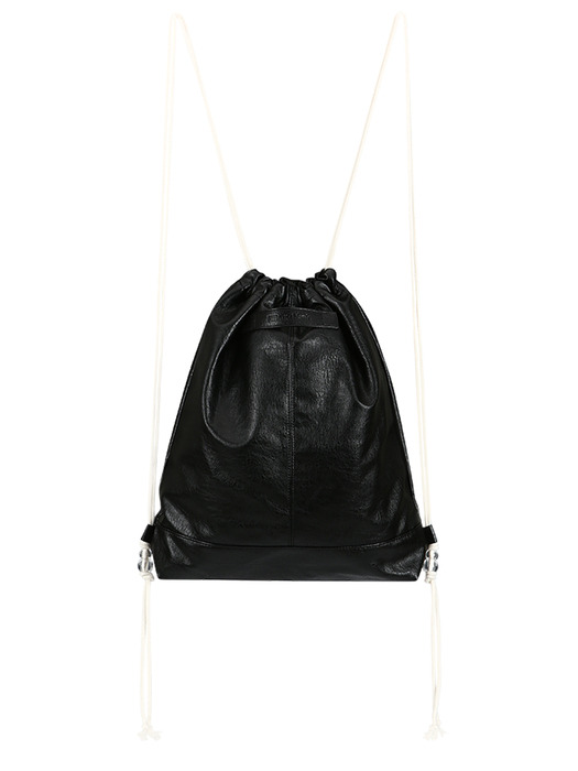 Crinkle Gym Bag (M)(black)