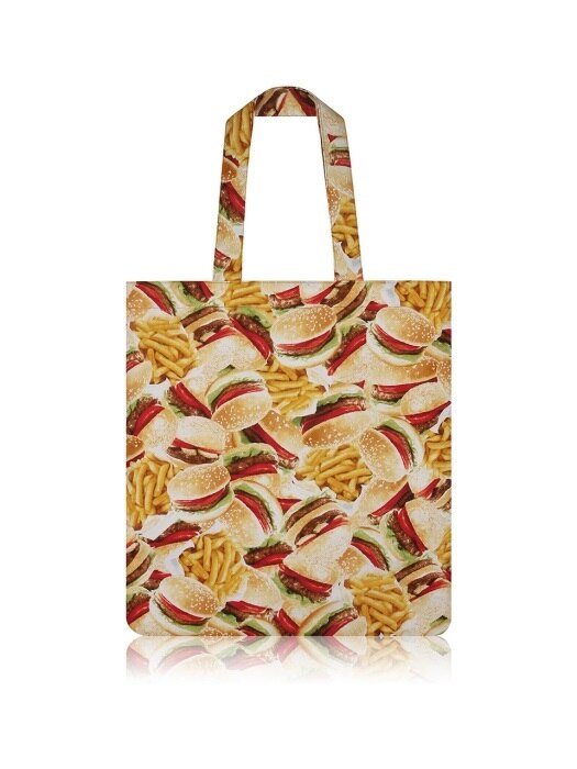 Buger & Fries Flat Tote Bag