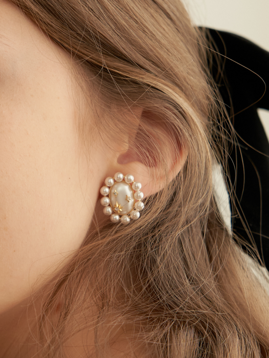 Milky way Antique Pearl Earring_EC1676