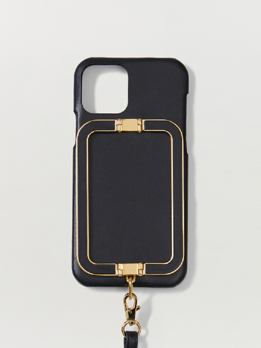 Phone Case with Leather Strap Liney Black