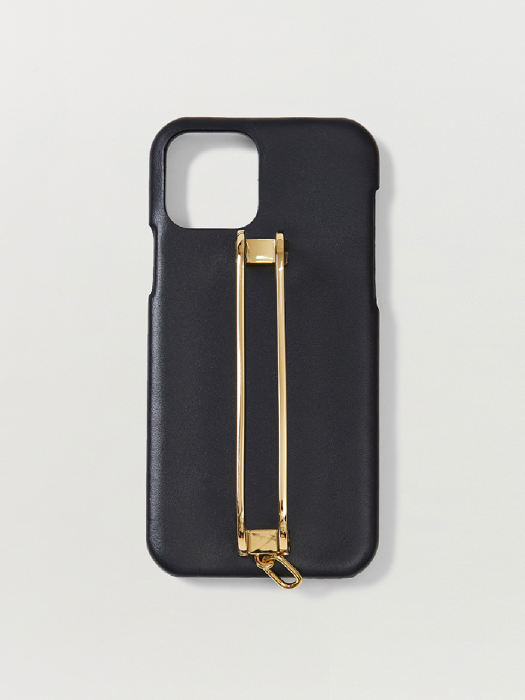 Phone Case with Leather Strap Liney Black