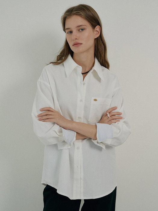 W Oxford French Shirt_White