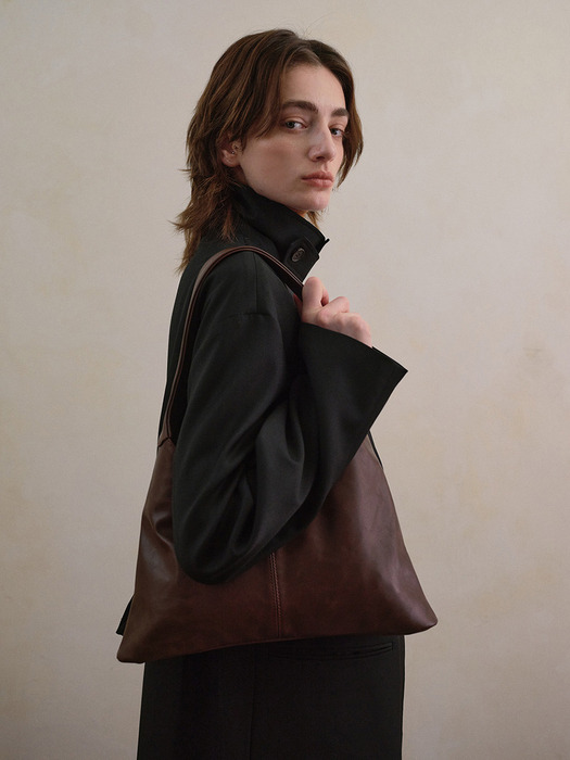 Triangle Mini Shoulder Bag (dark brown)