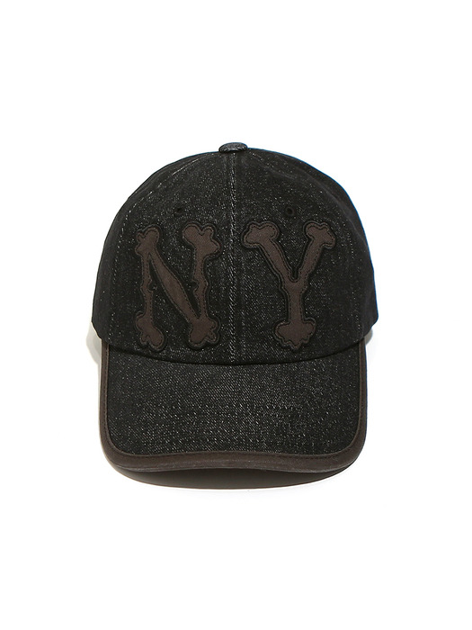 NY Emblem Washed B.B Cap Black