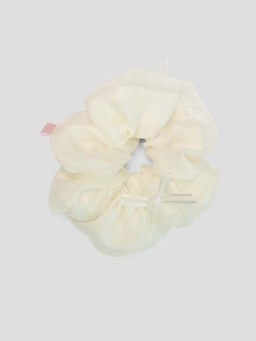 organza petit ribbon scrunchie 16 - white
