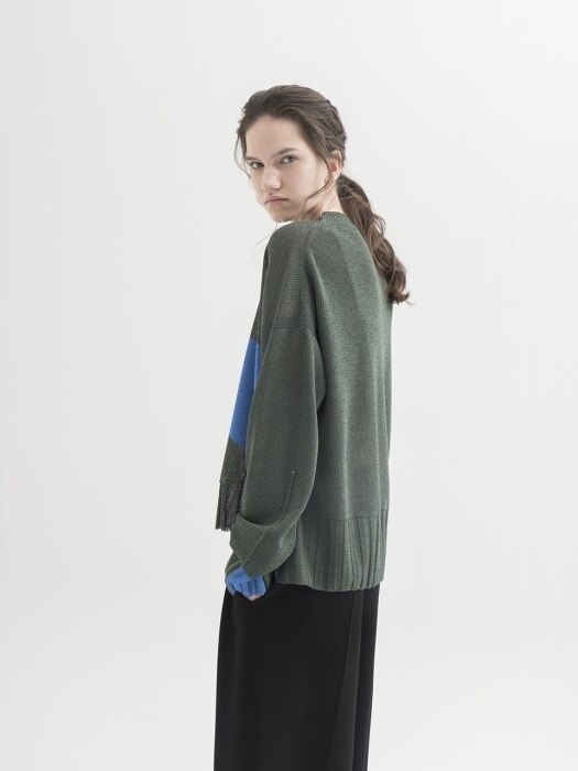 Asymmetric Pullover - GREEN