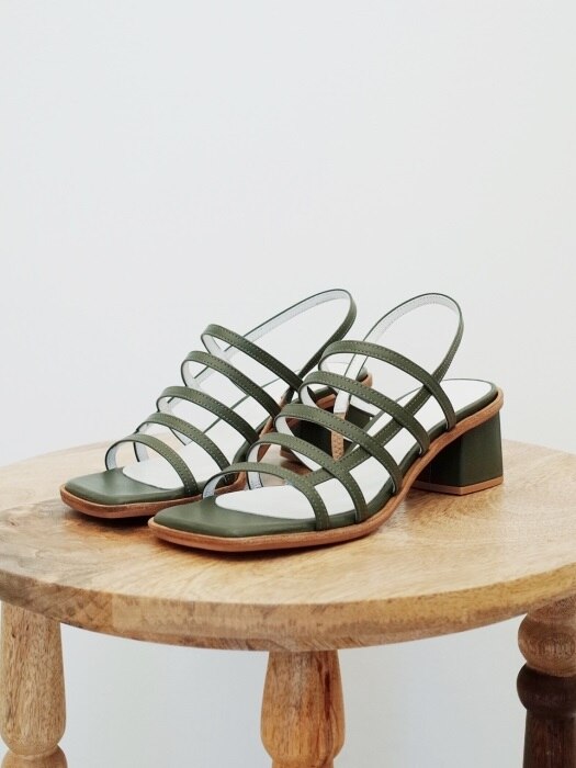 Square mama sandals Olive green