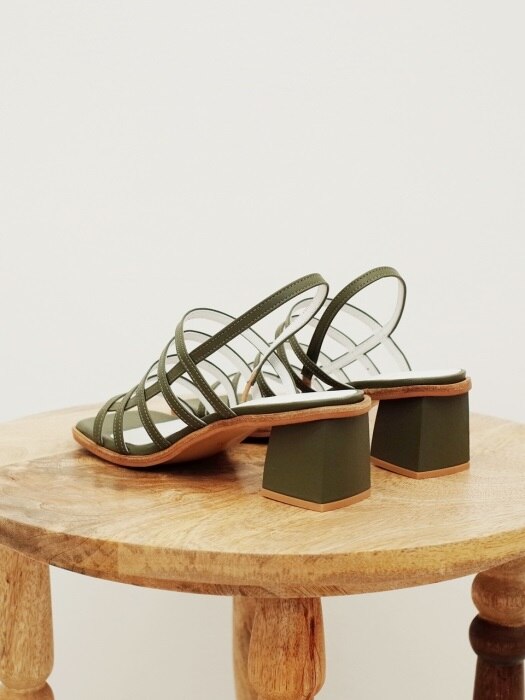 Square mama sandals Olive green