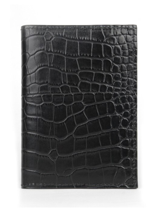 Passport Cover_Crocodile Black