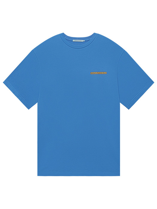 패스티시 그래픽 티셔츠 - 블루