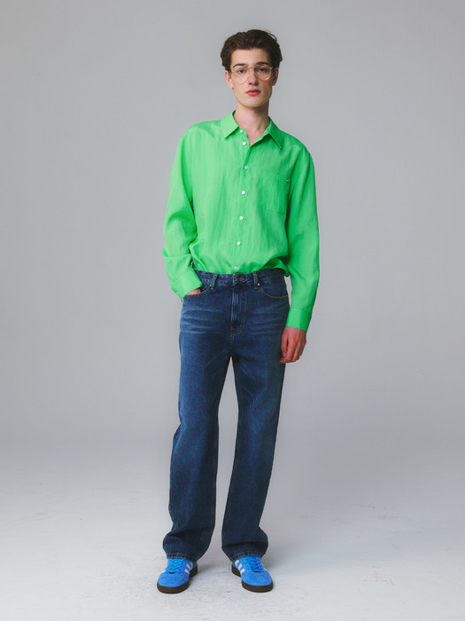 UNISEX, Viscos Silky Shirt / Green