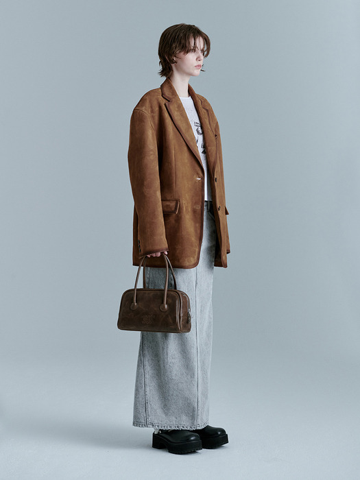 SOFT TOTE_washed brown pull-up