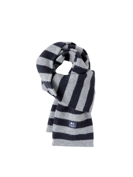 [EXCLUSIVE] A logo stripe knit muffler - GREY