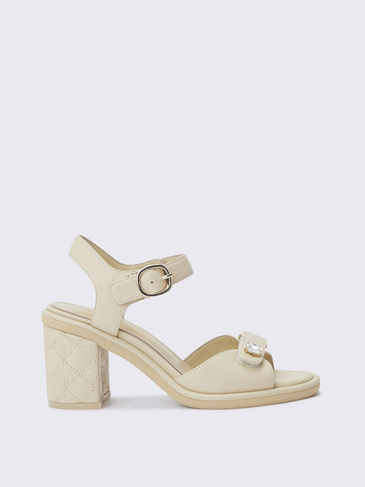 [김나영 착용] Quilting point sandal(beige)_DG2AM24009BEE
