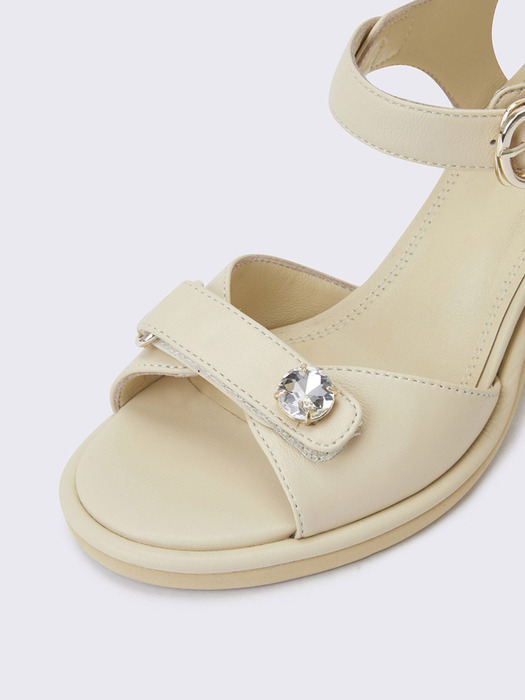 [김나영 착용] Quilting point sandal(beige)_DG2AM24009BEE