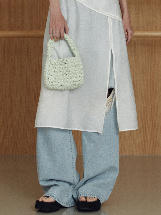 hand craft tote bag (mint)