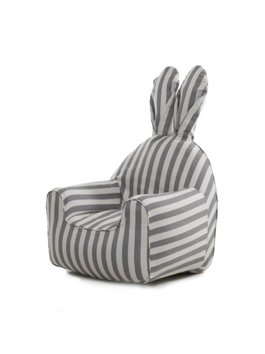rabito chair small cover - gray stripe