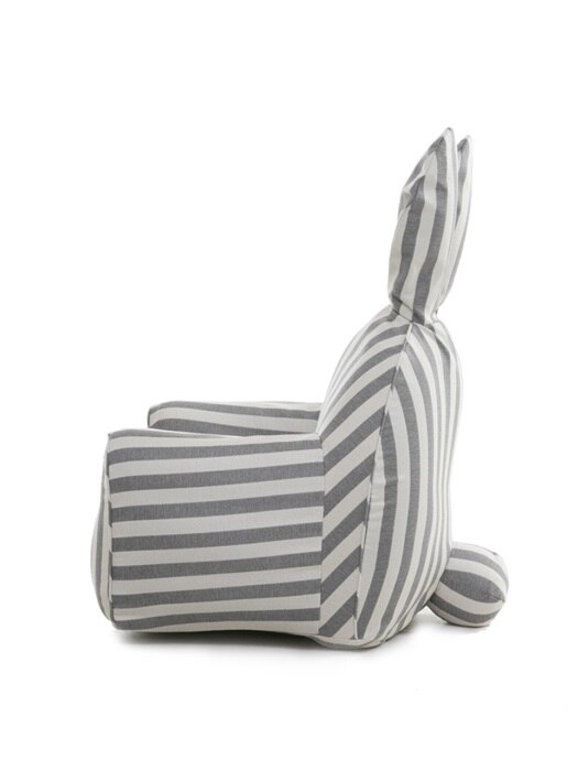 rabito chair small cover - gray stripe