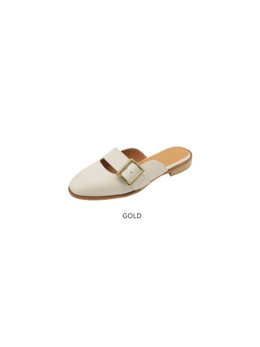 T011 buckle bloafer ivory