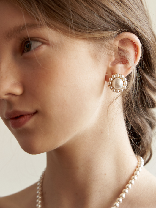 Fleur Pearl Post Earring_EC1673