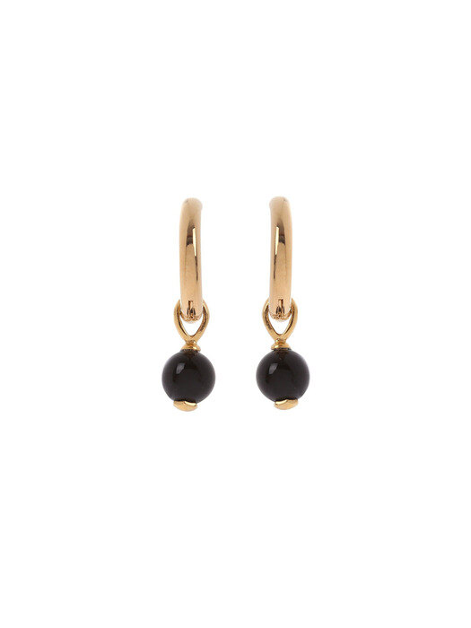 [GRAY Collection] Onyx Ball drop Earrings