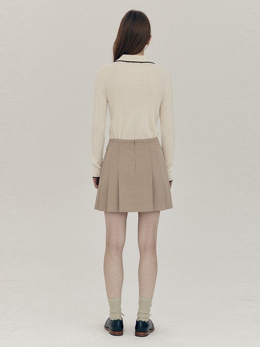 OPEN COLLAR KNIT_IVORY