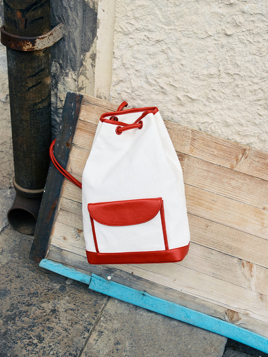 COMO Eco leather bag (Brown/Black/Red)