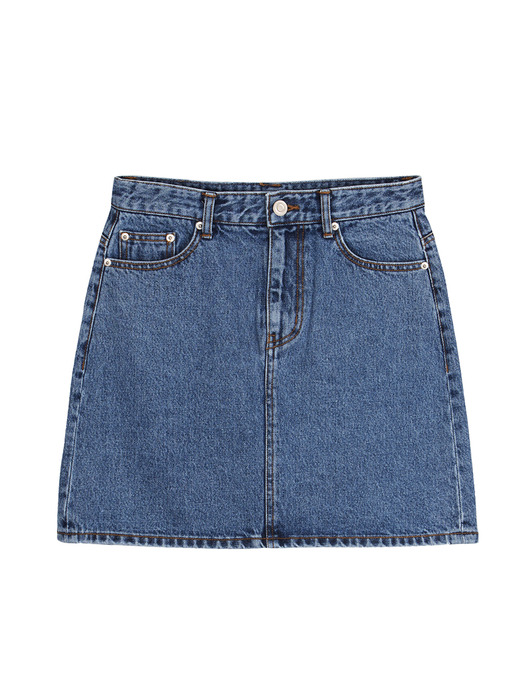 24SS Basic mini denim skirt_Blue