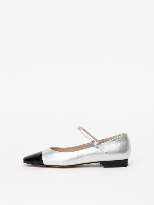 DIONE FLAT MARYJANES in IVY SILVER