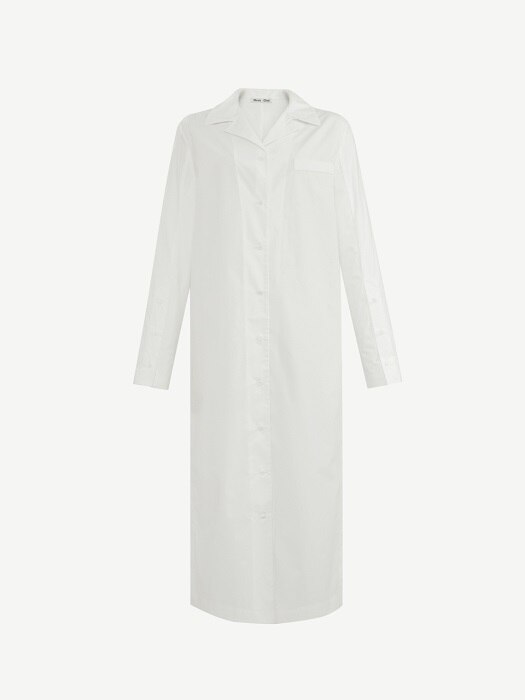 Open-collar shirt dress