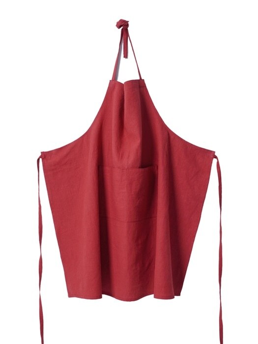 APRON-WASHED LINEN, RED