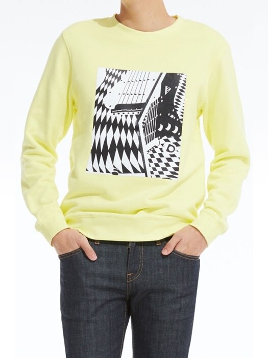 Check Guitar Graphic Sweatshirt_YE (PWOE3WSRC7M0E4)