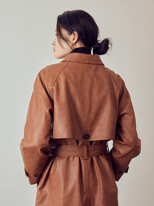 LEATHER TRENCH COAT