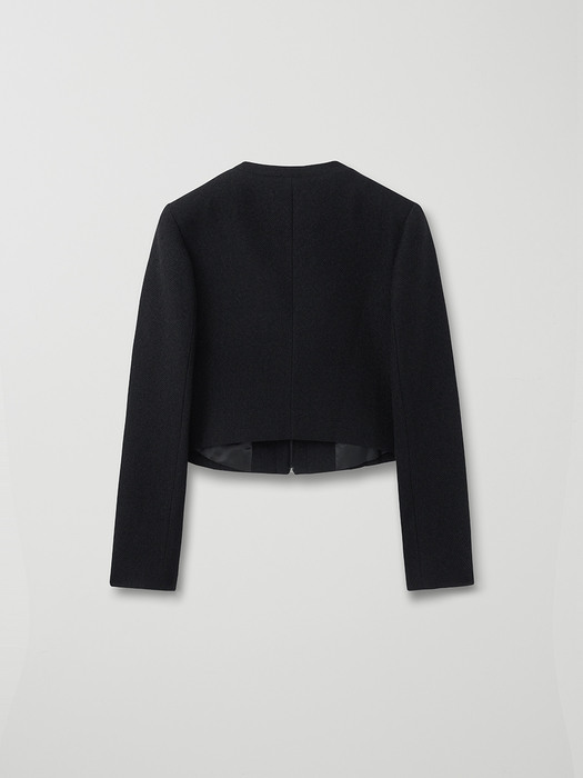 combination tweed jacket_all black