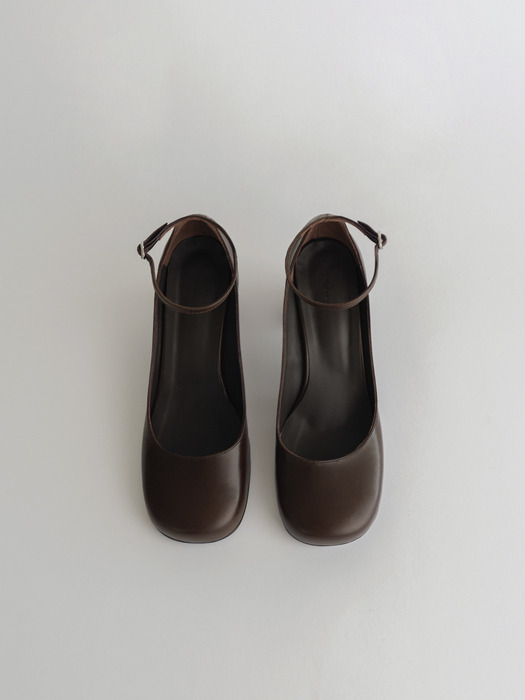 strap heel (brown)