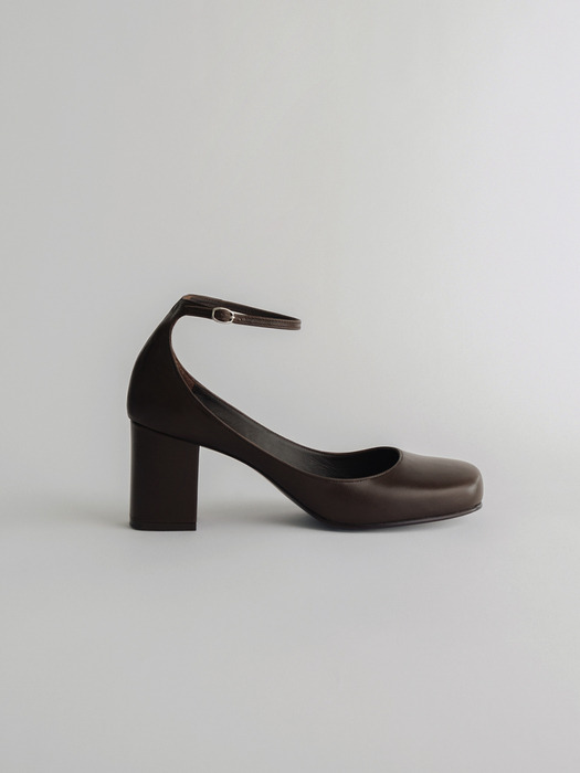 strap heel (brown)