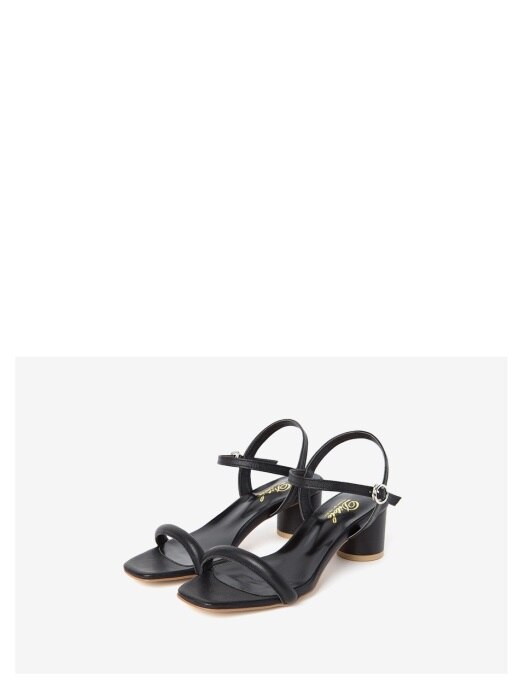 Ann cushion strap Sandle- Black