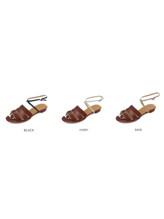 T013 lines sandals brown (1.5cm)