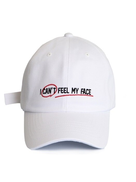 [unisex]I CANT FEEL MY FACE WHITE BALL CAP