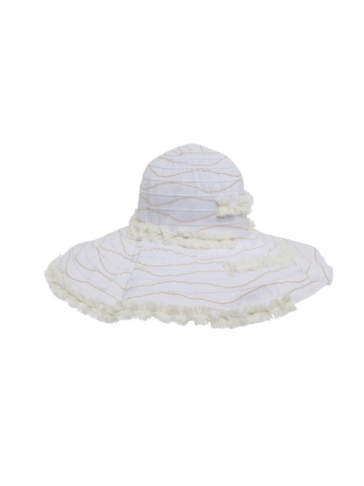 Soft frill hat - White