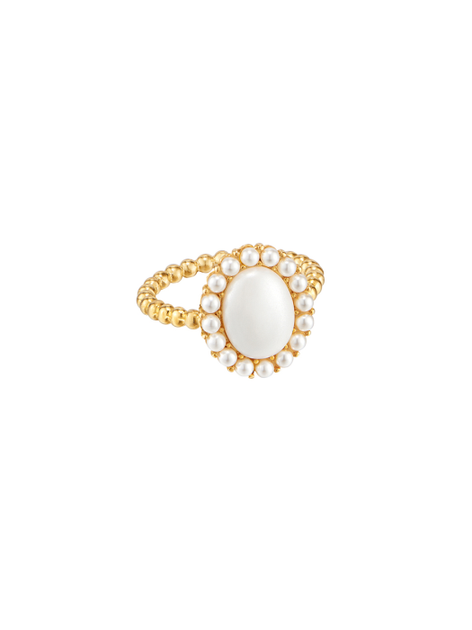 [Silver925] Rope Pearl Ring_CR0472